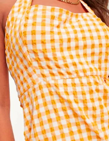 Rochie scurta ASOS, alb/portocaliu