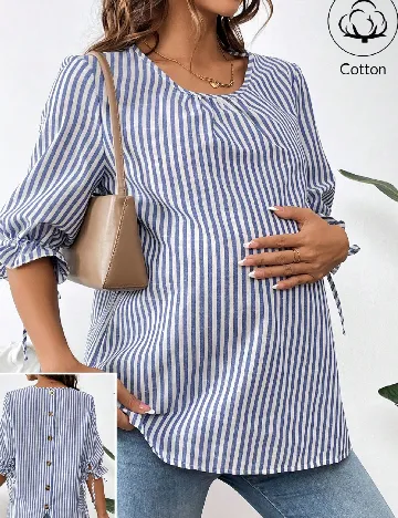 Bluza SHEIN Maternity, albastru