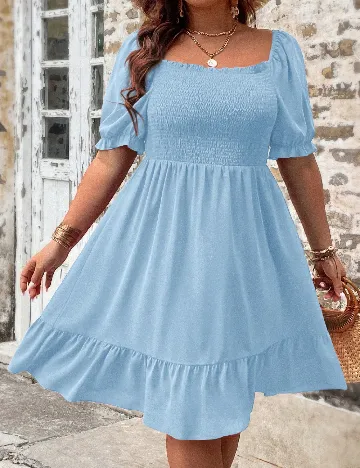 Rochie scurta SHEIN CURVE, albastru