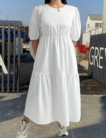Rochie lunga SHEIN CURVE, alb