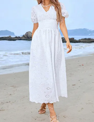 Rochie lunga SHEIN, alb Alb