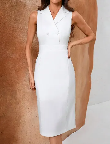 Rochie medie SHEIN, alb Alb