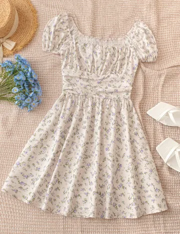 Rochie scurta SHEIN, crem