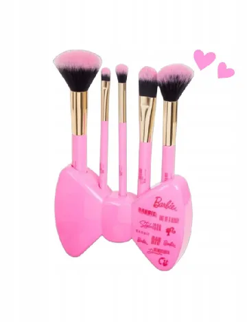 Set pensule de machiaj 5 bucati Barbie, roz Roz