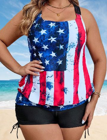 Costum de baie SHEIN CURVE, mix culori