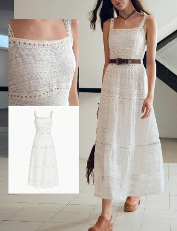 Rochie lunga MOTF, alb