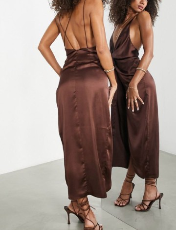 Rochie medie ASOS, maro