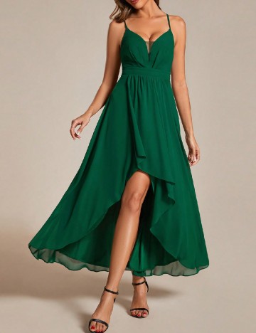 Rochie medie Ever-Pretty, verde