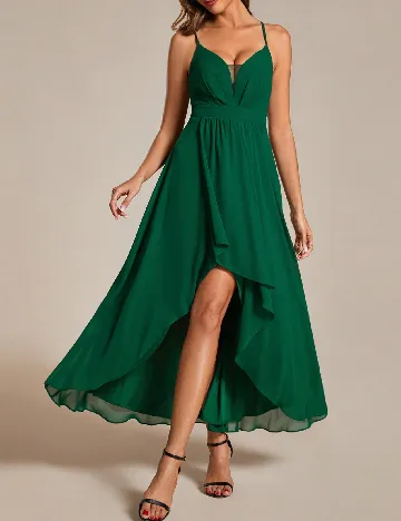 Rochie medie Ever-Pretty, verde