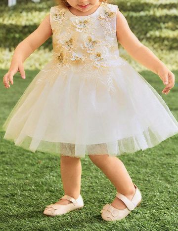Rochie scurta Shein Kids, crem