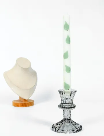 Suport lumanare Home Accents, gri
