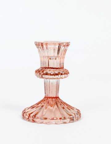 Suport lumanare Home Accents, roz