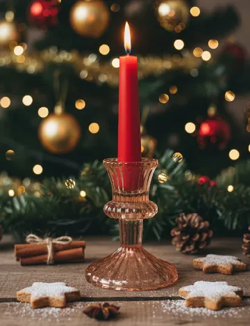 Suport lumanare Home Accents, roz Roz