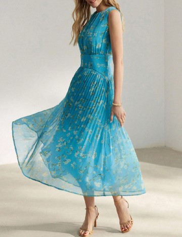 Rochie medie MOTF, turcoaz