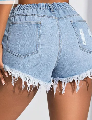 Pantaloni scurti SHEIN CURVE, albastru denim