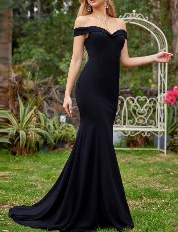 Rochie lunga Ever-Pretty, negru