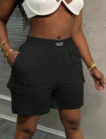 Pantaloni scurti SHEIN, negru
