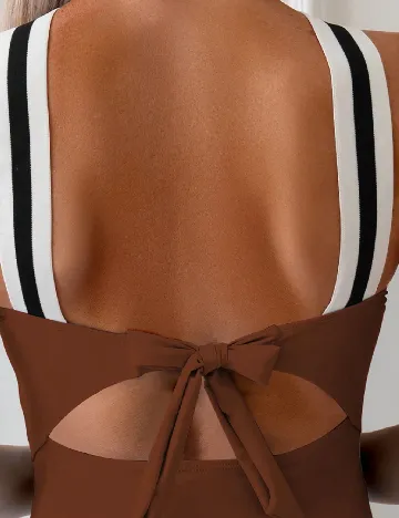 Costum de baie SHEIN, maro