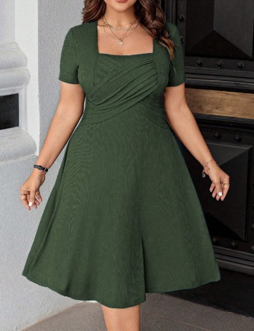 Rochie scurta SHEIN CURVE, verde