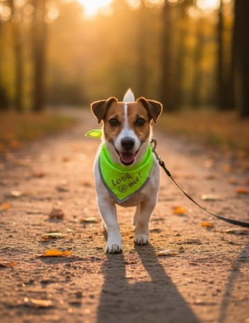 Bandana pentru caini Pets Dreamteam, verde neon