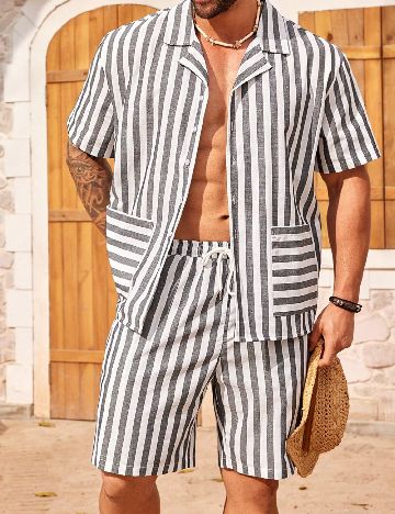 Compleu SHEIN Plus Size Men, gri