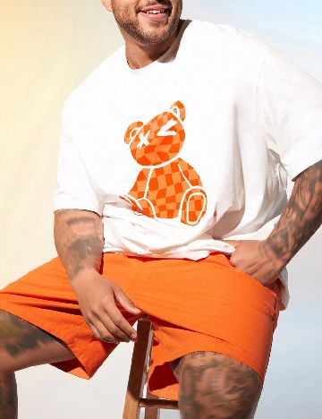 Compleu SHEIN Plus Size Men, portocaliu