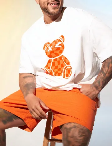 Compleu SHEIN Plus Size Men, portocaliu