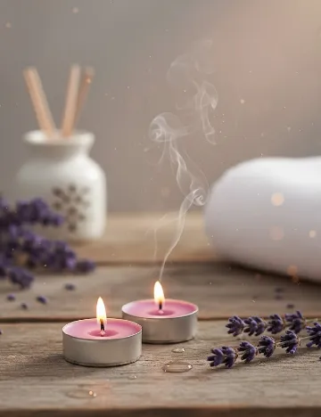 Set lumanari parfumate 6 bucati Bolsius, mov Mov