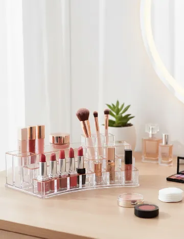 Organizator makeup, transparent Alb