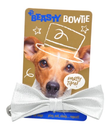Papion pentru catei Beasty, argintiu