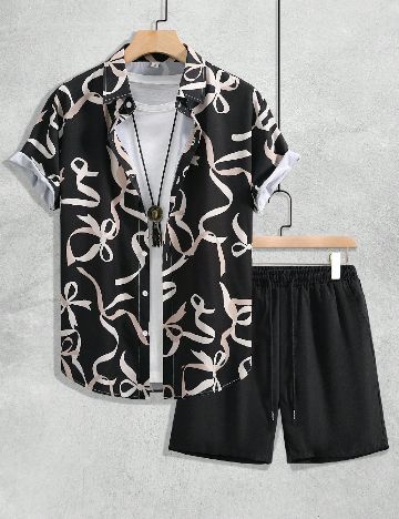Compleu SHEIN Plus Size Men, negru