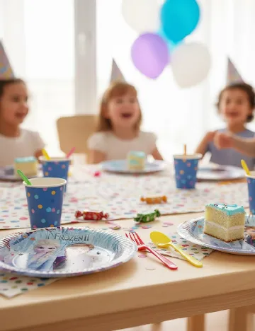 Set farfurii unica folosinta FROZEN 10 bucati, mix culori Mix culori