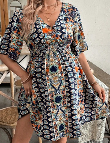 Rochie scurta SHEIN Maternity, mix culori