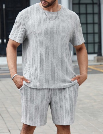 Compleu SHEIN Plus Size Men, gri