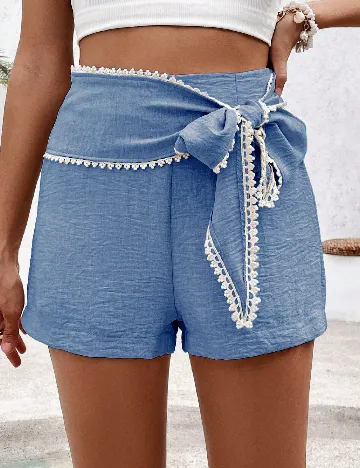 Pantaloni scurti SHEIN, albastru