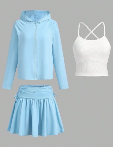 Compleu Shein Kids, bleu