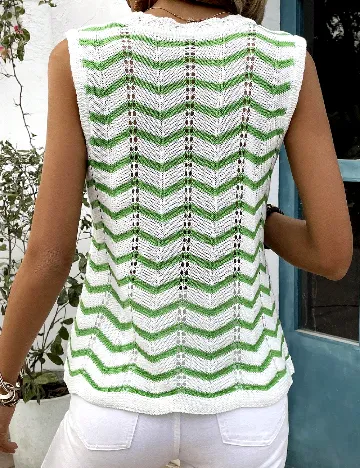 Maiou SHEIN, verde/alb