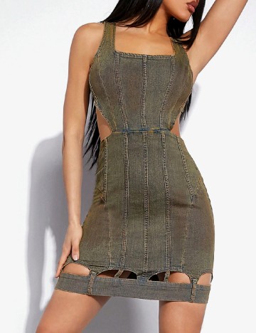 Rochie scurta SHEIN, verde