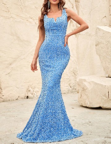 Rochie lunga Faeriesty, albastru