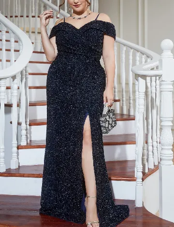 Rochie lunga SHEIN CURVE, albastru
