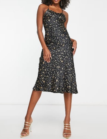 Rochie medie Violet Romance, negru