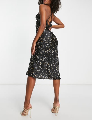 Rochie medie Violet Romance, negru