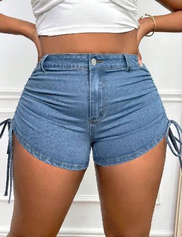 Pantaloni scurti SHEIN CURVE, albastru Albastru