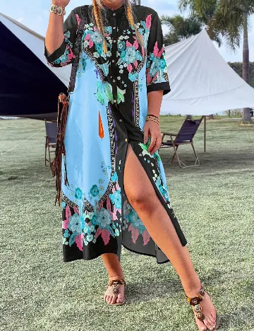 Rochie lunga SHEIN CURVE, mix culori