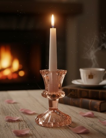 Suport lumanare Home Accents, maro