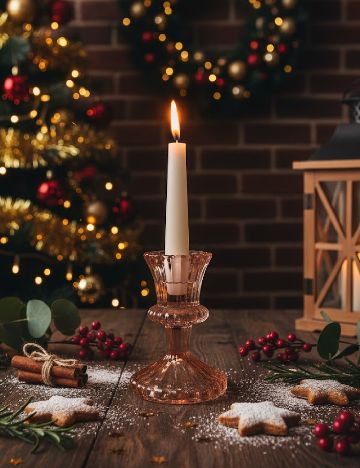 Suport lumanare Home Accents, maro