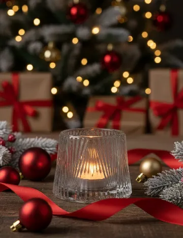 Suport lumanare, galben Galben