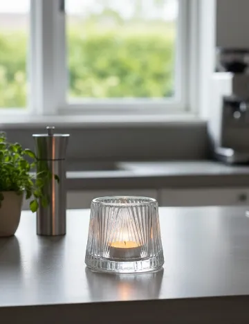 Suport lumanare, galben