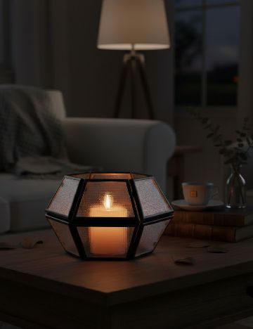 Suport lumanare, negru