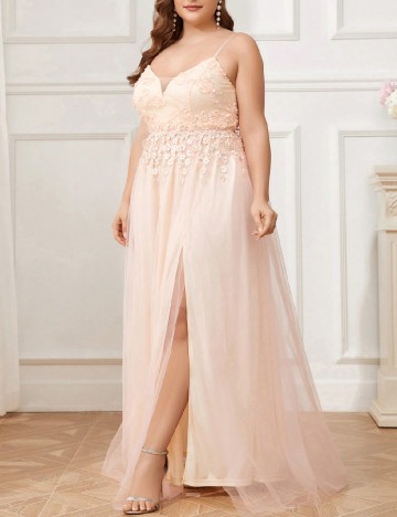 Rochie lunga SHEIN CURVE, piersica